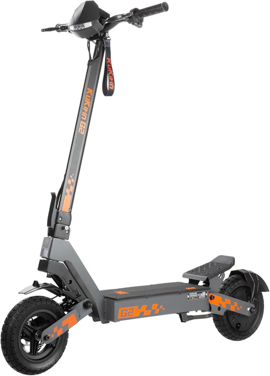 Kukirin G2 Foldable Electric Scooter, 48V 15Ah Battery, 10-inch Tires, 55km Range, Touch Screen, Front and Rear Disc Brakes, Electric Scooter for Adults.