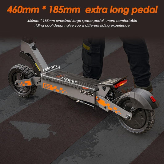 Kukirin G2 Foldable Electric Scooter, 48V 15Ah Battery, 10-inch Tires, 55km Range, Touch Screen, Front and Rear Disc Brakes, Electric Scooter for Adults.